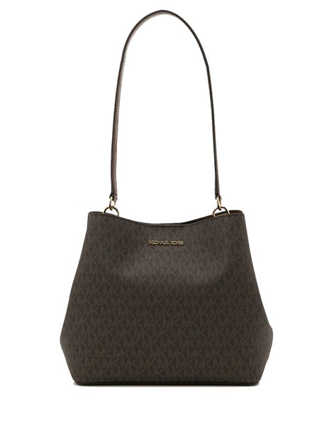 michael michael kors signature smith bucket shoulder bag|Pratt Medium Studded Patchwork and Signature Logo .